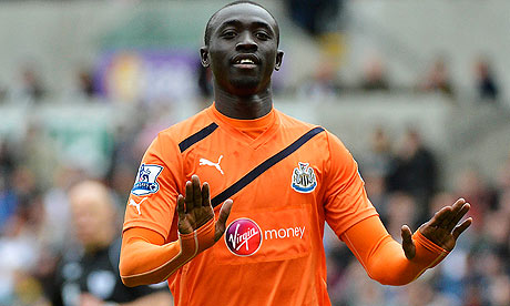 Papiss Demba Cissé Papiss Cissé celebrates opening the scoring at the Liberty Stadium