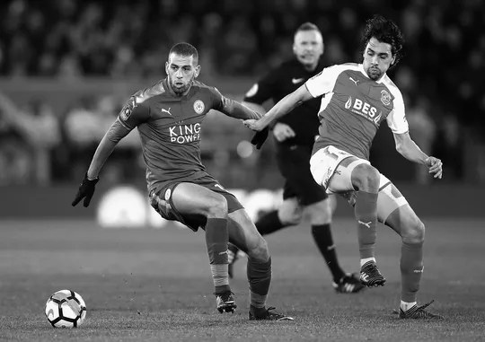 Islam Slimani in action for Leicester City - now he will be tasked with keeping Newcastle in the Premier League.