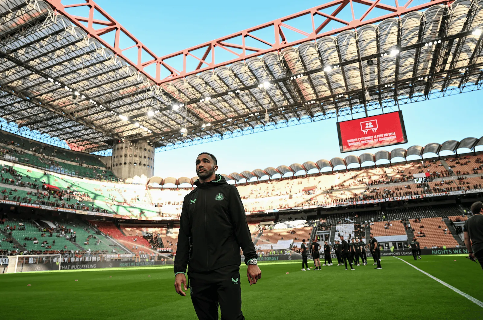 Newcastle United prepare for their Champions League tie against AC Milan.