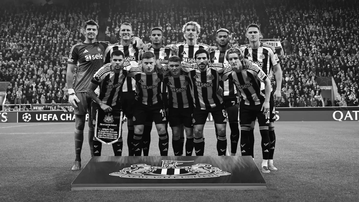 Newcastle United starting 11 ahead of their 2025 Champions League fixure against Athletic Club
