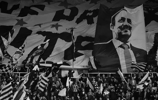 A banner of support for Rafa Benitez.