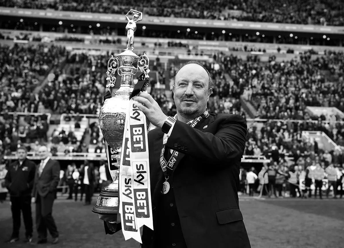 Rafa celebrates winning the Championship