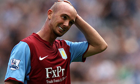 A frustrated Stephen Ireland in action for Aston Villa