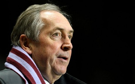 Gerard Houllier looks on in disbelief as Aston Villa miss a chance against Burnley