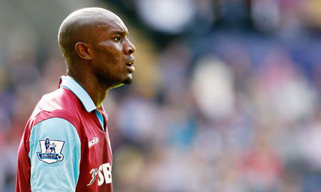 Carlton Cole in action for West Ham United in the Premier League
