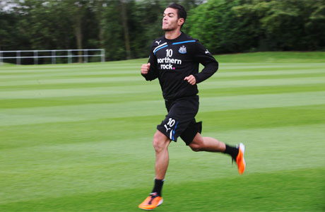 Hatem Ben Arfa training in Benton, Newcastle