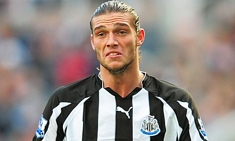 Andy Carroll in action for Newcastle United against Aston Villa