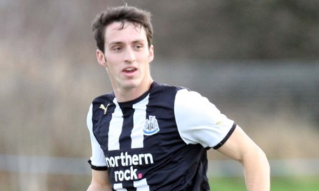 Jason Prior in action for the Newcastle United Reserves while on trial