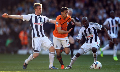 Hatem Ben Arfa in action for Newcastle United against West Brom