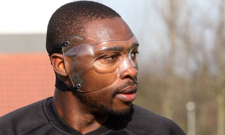 Shola Ameobi in training at Benton