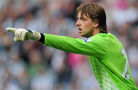 Tim Krul issues instructions to his back four