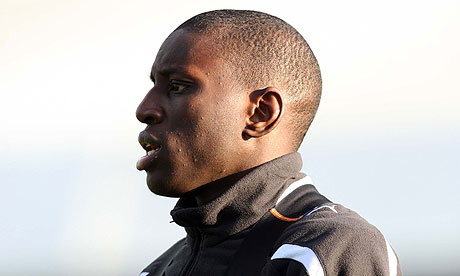 Demba Ba trains with Newcastle United