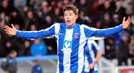 Luke James of Hartlepool appeals for a decision during a match