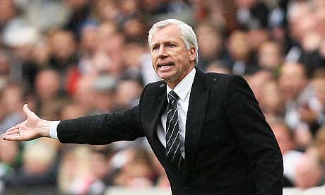 Alan Pardew during a game in charge of NUFC