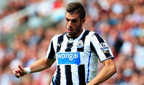 Davide Santon in action for Newcastle United against Manchester City