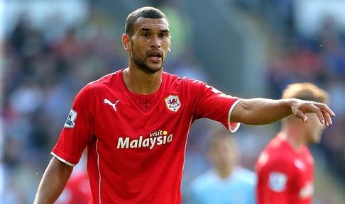 Steven Caulker in action for Cardiff City